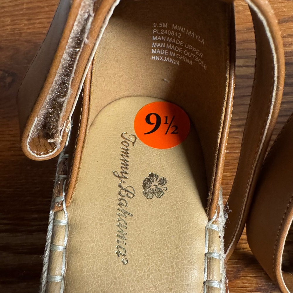Tommy Bahama Mini Mayla Tan Brown Espadrille Wedge Sandals Womens 9.5M - Picture 4 of 6